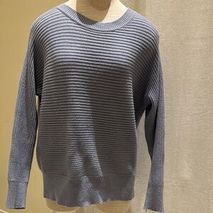 Verve Ami Gray Crew Neck Sweater Timeless Ribbed Design